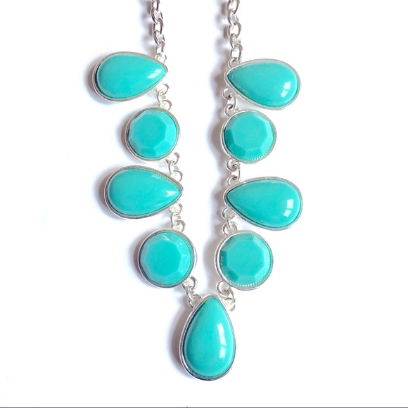 NEW LIZ CLAIBORNE Turquoise Necklace 18” - Picture 2 of 14